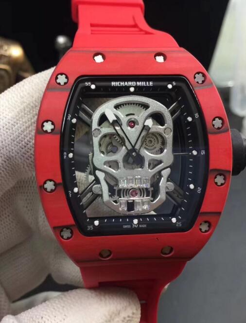 Review Richard Miller skull RM052 carbon fiber watch for sale